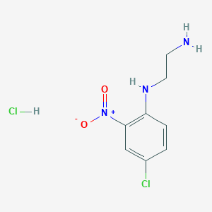 molecular formula C8H11Cl2N3O2 B2608346 N-(4-Chloro-2-nitrophenyl)ethane-1,2-diamine hydrochloride CAS No. 1049728-18-8