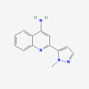 molecular formula C13H12N4 B2608354 2-(1-Methyl-1H-pyrazol-5-yl)quinolin-4-amine CAS No. 2137538-17-9