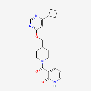 3-[4-[(6-Cyclobutylpyrimidin-4-yl)oxymethyl]piperidine-1-carbonyl]-1H-pyridin-2-one