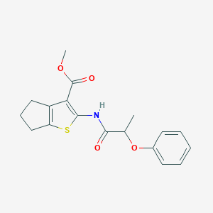 molecular formula C18H19NO4S B260836 methyl 2-[(2-phenoxypropanoyl)amino]-5,6-dihydro-4H-cyclopenta[b]thiophene-3-carboxylate 