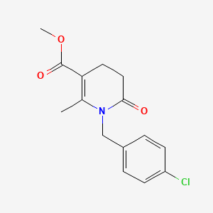 molecular formula C15H16ClNO3 B2608364 Methyl 1-(4-chlorobenzyl)-2-methyl-6-oxo-1,4,5,6-tetrahydro-3-pyridinecarboxylate CAS No. 338748-81-5