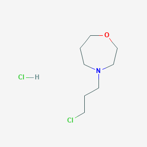 molecular formula C8H17Cl2NO B2608367 4-(3-Chloropropyl)-1,4-oxazepane hydrochloride CAS No. 2230803-10-6