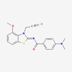 molecular formula C20H19N3O2S B2608373 4-(dimethylamino)-N-(4-methoxy-3-prop-2-ynyl-1,3-benzothiazol-2-ylidene)benzamide CAS No. 868674-68-4
