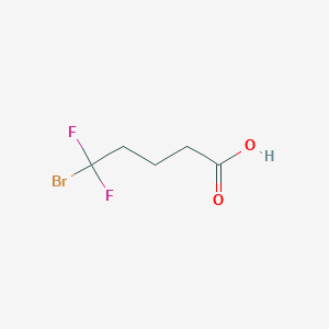 molecular formula C5H7BrF2O2 B2608378 5-Bromo-5,5-difluoropentanoic acid CAS No. 2418642-46-1