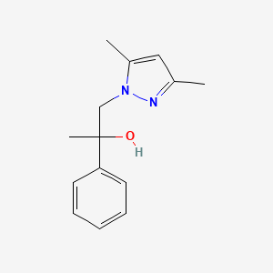 molecular formula C14H18N2O B2608387 1-(3,5-Dimethyl-1H-pyrazol-1-yl)-2-phenylpropan-2-ol CAS No. 87581-61-1