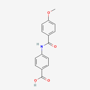 molecular formula C15H13NO4 B2608388 4-[(4-Methoxybenzoyl)amino]benzoic acid CAS No. 28547-12-8
