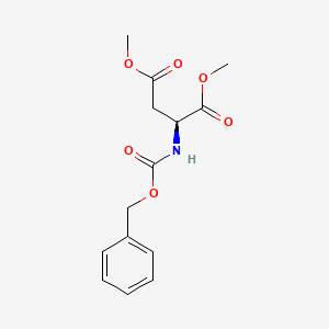 molecular formula C14H17NO6 B2608390 (S)-Dimethyl 2-(((benzyloxy)carbonyl)amino)succinate CAS No. 35909-93-4