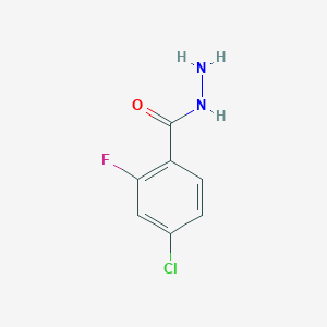 molecular formula C7H6ClFN2O B2608408 4-Chloro-2-fluorobenzohydrazide CAS No. 1016768-00-5