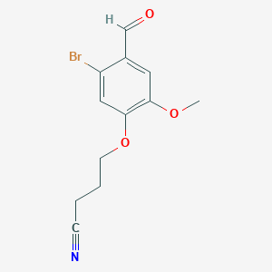 4-(5-Bromo-4-formyl-2-methoxyphenoxy)butanenitrile