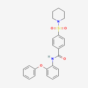 molecular formula C24H24N2O4S B2608414 N-(2-phenoxyphenyl)-4-(piperidin-1-ylsulfonyl)benzamide CAS No. 313404-18-1