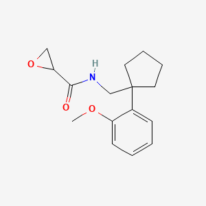 B2608428 N-[[1-(2-Methoxyphenyl)cyclopentyl]methyl]oxirane-2-carboxamide CAS No. 2411260-77-8