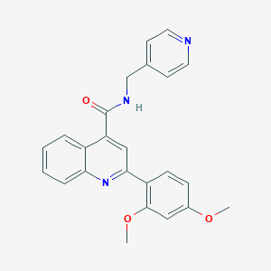 2-(2,4-dimethoxyphenyl)-N-(pyridin-4-ylmethyl)quinoline-4-carboxamide