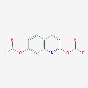 molecular formula C11H7F4NO2 B2608440 2,7-Bis(difluoromethoxy)quinoline CAS No. 2253641-18-6