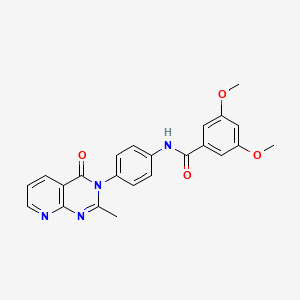 molecular formula C23H20N4O4 B2608441 3,5-dimethoxy-N-[4-(2-methyl-4-oxopyrido[2,3-d]pyrimidin-3-yl)phenyl]benzamide CAS No. 942005-84-7