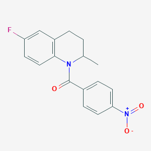 (6-fluoro-2-methyl-3,4-dihydroquinolin-1(2H)-yl)(4-nitrophenyl)methanone