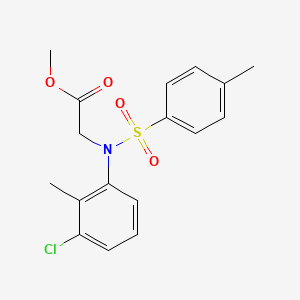 Methyl N-(3-chloro-2-methylphenyl)-N-[(4-methylphenyl)sulfonyl]glycinate