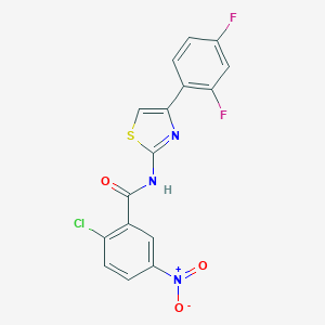 2-chloro-N-[4-(2,4-difluorophenyl)-1,3-thiazol-2-yl]-5-nitrobenzamide