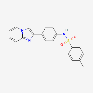 molecular formula C20H17N3O2S B2608486 N-(4-imidazo[1,2-a]pyridin-2-ylphenyl)-4-methylbenzenesulfonamide CAS No. 332384-04-0