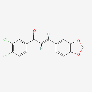 molecular formula C16H10Cl2O3 B2608503 3-(苯并[d][1,3]二氧杂环-5-基)-1-(3,4-二氯苯基)丙-2-烯-1-酮 CAS No. 70374-06-0