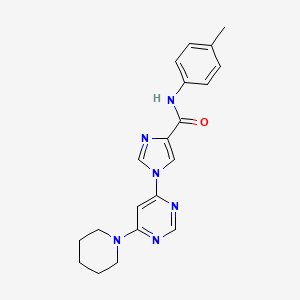 molecular formula C20H22N6O B2608522 N~4~-(4-methylphenyl)-1-(6-piperidino-4-pyrimidinyl)-1H-imidazole-4-carboxamide CAS No. 1251632-39-9
