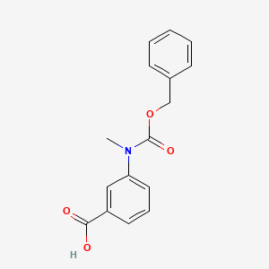 molecular formula C16H15NO4 B2608540 3-[Methyl(phenylmethoxycarbonyl)amino]benzoic acid CAS No. 260547-51-1