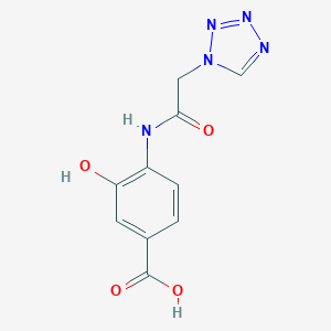 3-HYDROXY-4-{[2-(1H-1,2,3,4-TETRAAZOL-1-YL)ACETYL]AMINO}BENZOIC ACID