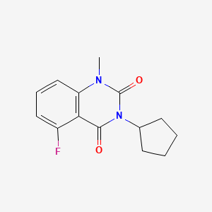molecular formula C14H15FN2O2 B2608579 3-cyclopentyl-5-fluoro-1-methylquinazoline-2,4(1H,3H)-dione CAS No. 2176201-11-7