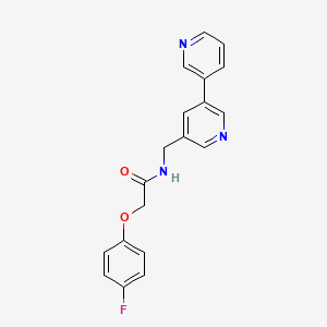 molecular formula C19H16FN3O2 B2608586 N-([3,3'-联吡啶]-5-基甲基)-2-(4-氟苯氧基)乙酰胺 CAS No. 2194907-40-7