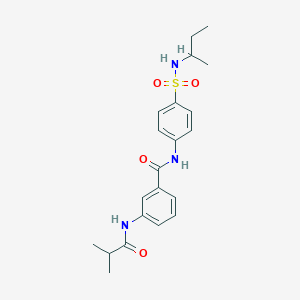 N-{4-[(BUTAN-2-YL)SULFAMOYL]PHENYL}-3-(2-METHYLPROPANAMIDO)BENZAMIDE