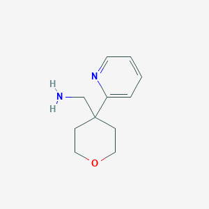 molecular formula C11H16N2O B2608629 [4-(Pyridin-2-yl)oxan-4-yl]methanamine CAS No. 1260900-82-0