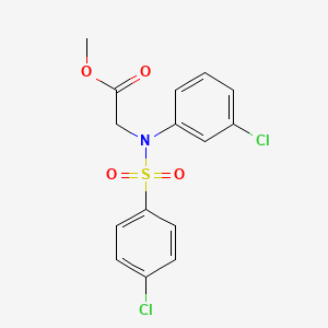 methyl N-(3-chlorophenyl)-N-[(4-chlorophenyl)sulfonyl]glycinate