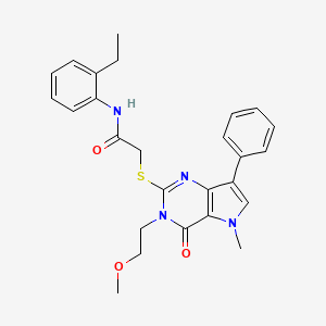 N-(2-ethylphenyl)-2-((3-(2-methoxyethyl)-5-methyl-4-oxo-7-phenyl-4,5-dihydro-3H-pyrrolo[3,2-d]pyrimidin-2-yl)thio)acetamide