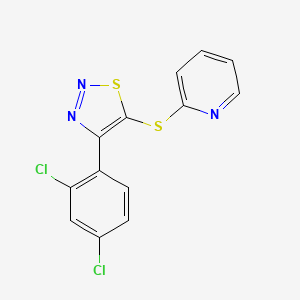 4-(2,4-Dichlorophenyl)-1,2,3-thiadiazol-5-yl 2-pyridinyl sulfide