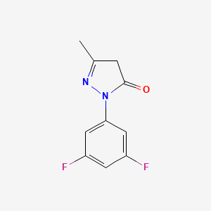 molecular formula C10H8F2N2O B2608646 2-(3,5-Difluorophenyl)-5-methyl-2,4-dihydro-3h-pyrazol-3-one CAS No. 2300114-91-2