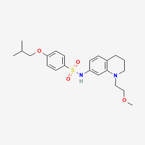 molecular formula C22H30N2O4S B2608651 4-isobutoxy-N-(1-(2-methoxyethyl)-1,2,3,4-tetrahydroquinolin-7-yl)benzenesulfonamide CAS No. 1170396-24-3