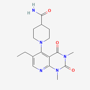 1-(6-Ethyl-1,3-dimethyl-2,4-dioxo-1,2,3,4-tetrahydropyrido[2,3-d]pyrimidin-5-yl)piperidine-4-carboxamide