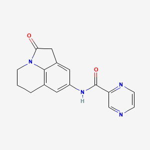 N-(2-oxo-2,4,5,6-tetrahydro-1H-pyrrolo[3,2,1-ij]quinolin-8-yl)pyrazine-2-carboxamide