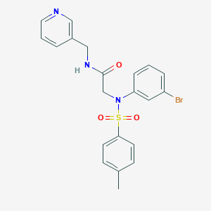 2-{3-bromo[(4-methylphenyl)sulfonyl]anilino}-N-(3-pyridinylmethyl)acetamide