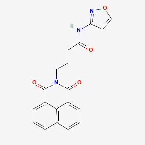 molecular formula C19H15N3O4 B2608693 4-(1,3-二氧代-1H-苯并[de]异喹啉-2(3H)-基)-N-3-异恶唑基丁酰胺 CAS No. 609792-19-0