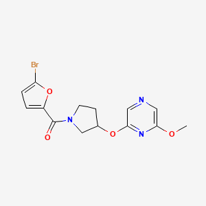 (5-Bromofuran-2-yl)(3-((6-methoxypyrazin-2-yl)oxy)pyrrolidin-1-yl)methanone