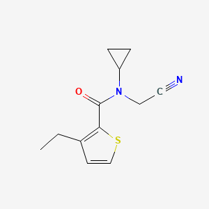 molecular formula C12H14N2OS B2608701 N-(cyanomethyl)-N-cyclopropyl-3-ethylthiophene-2-carboxamide CAS No. 1252405-72-3