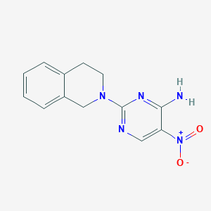 molecular formula C13H13N5O2 B2608705 2-(3,4-dihydroisoquinolin-2(1H)-yl)-5-nitropyrimidin-4-amine CAS No. 1257551-29-3