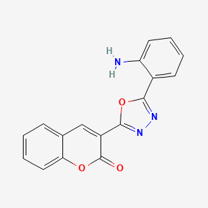 molecular formula C17H11N3O3 B2608709 3-(5-(2-aminophenyl)-1,3,4-oxadiazol-2-yl)-2H-chromen-2-one CAS No. 677310-71-3