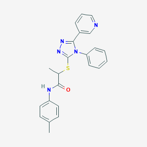 2-(4-Phenyl-5-pyridin-3-yl-4H-[1,2,4]triazol-3-ylsulfanyl)-N-p-tolyl-propionamide