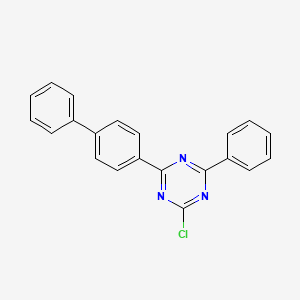 molecular formula C21H14ClN3 B2608711 2-([1,1'-Biphenyl]-4-yl)-4-chloro-6-phenyl-1,3,5-triazine CAS No. 1472062-94-4
