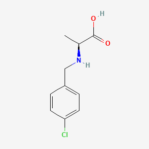 molecular formula C10H12ClNO2 B2608726 (2S)-2-{[(4-chlorophenyl)methyl]amino}propanoic acid CAS No. 123760-95-2
