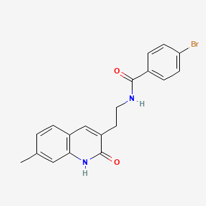 molecular formula C19H17BrN2O2 B2608737 4-溴-N-(2-(7-甲基-2-氧代-1,2-二氢喹啉-3-基)乙基)苯甲酰胺 CAS No. 851404-82-5
