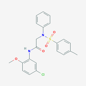 N-(5-chloro-2-methoxyphenyl)-2-{[(4-methylphenyl)sulfonyl]anilino}acetamide