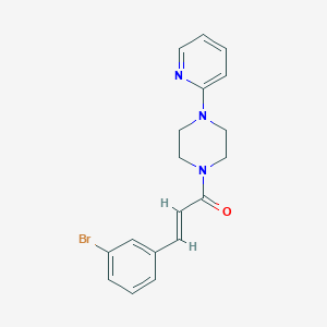 molecular formula C18H18BrN3O B2608753 3-(3-Bromophenyl)-1-[4-(2-pyridinyl)piperazino]-2-propen-1-one CAS No. 647031-71-8