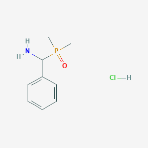 molecular formula C9H15ClNOP B2608762 二甲基磷酰苯甲胺；盐酸盐 CAS No. 2470439-81-5
